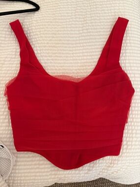 House of CB size xs corset top red NEVER WORN